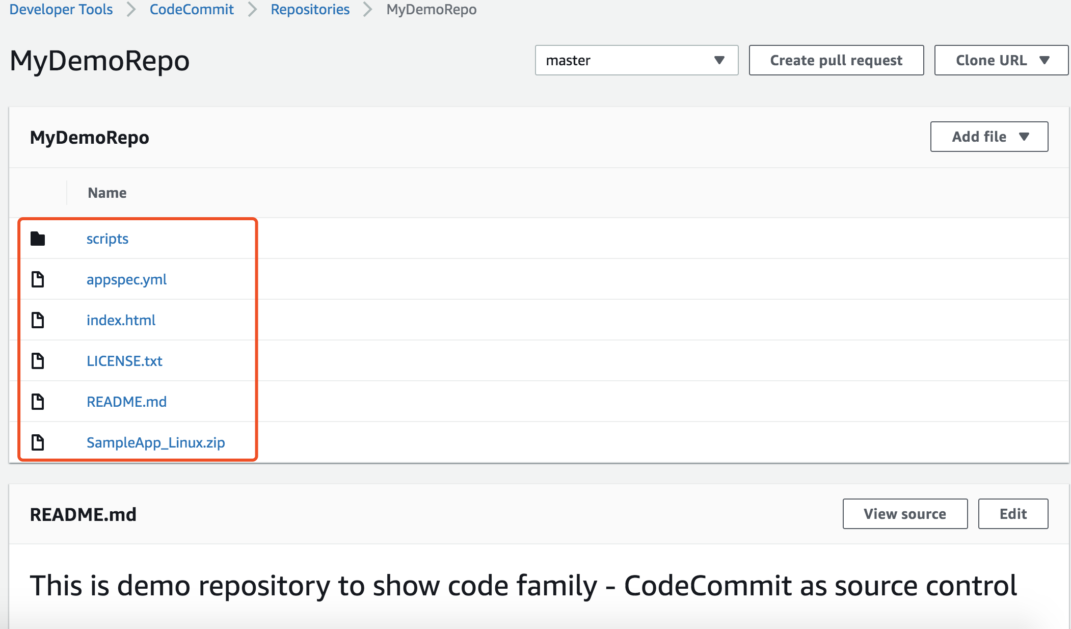 codecommit-git-changes